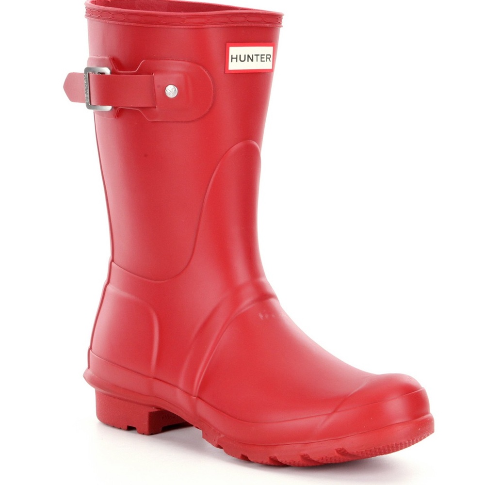 Original Big Kids Rain Boots: Military Red